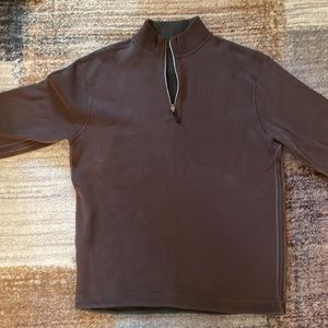 Large Men Macy’s reversible pullover brown/olive
